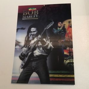Holographic bob Marley poster